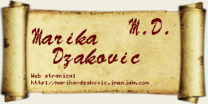 Marika Džaković vizit kartica